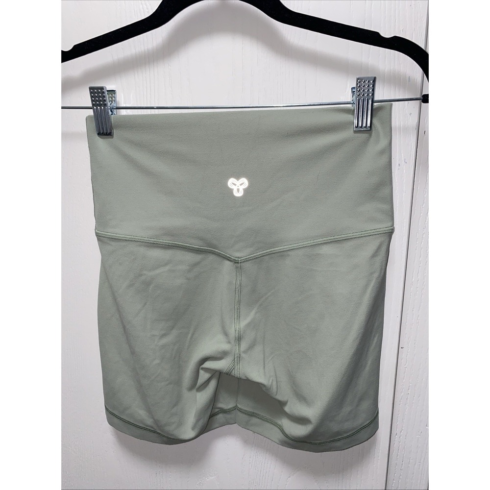 TNAction Sage Green High-Waisted Biker Shorts Size Small Buttery Soft Athleisure - Picture 3 of 6